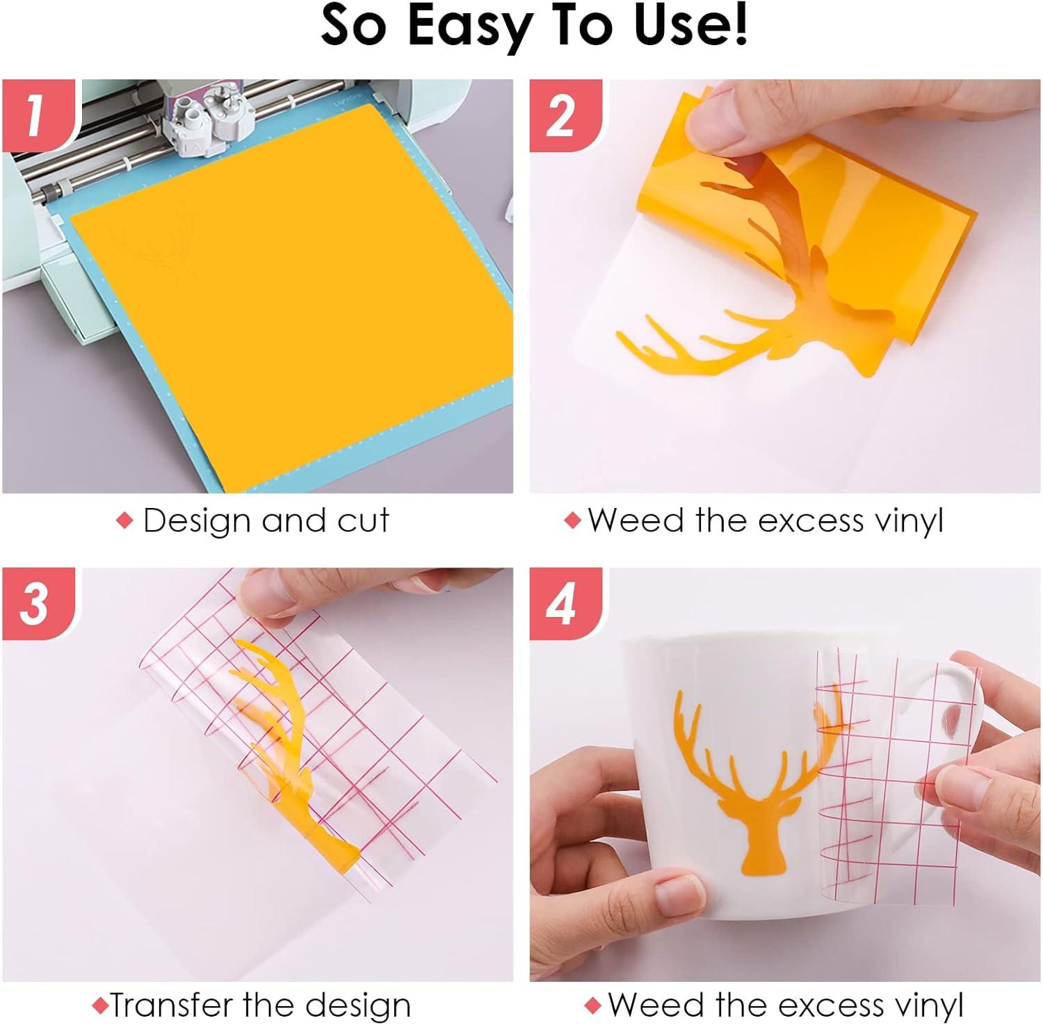imageHTVRONT Permanent Vinyl for Cutting Machine  80 Pack Permanent Adhesive Vinyl Sheets 45 Assorted Colors Permanent Bundle Silhouette Cameo Cutters Signs Scrapbooking CraftMulticolored1