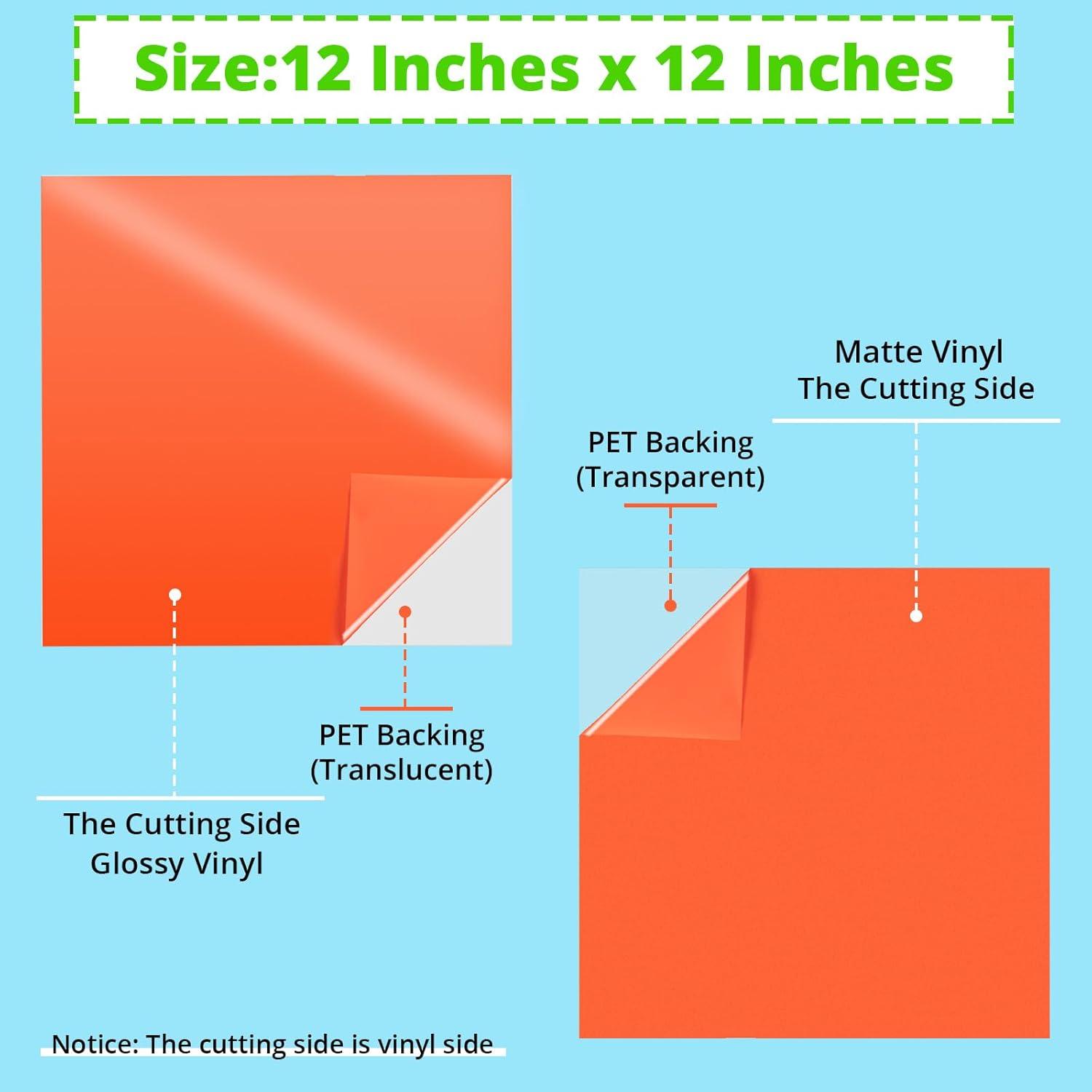 imageHTVRONT Permanent Vinyl for Cutting Machine  80 Pack Permanent Adhesive Vinyl Sheets 45 Assorted Colors Permanent Bundle Silhouette Cameo Cutters Signs Scrapbooking CraftMulticolored3