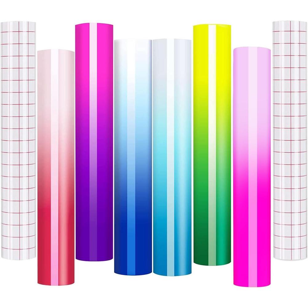 imageHTVRONT Permanent Vinyl for Cutting Machine  80 Pack Permanent Adhesive Vinyl Sheets 45 Assorted Colors Permanent Bundle Silhouette Cameo Cutters Signs Scrapbooking CraftMulticoloredcold Color Changing Vinyl 1