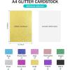 image40 Sheets 300GSM HTVRONT Glitter Cardstock Paper  13 Colors Glitter Card Stock 110lb Cover A4 Thick Glitter Cards for Craft Birthday Scrapbook Wedding Sparkly Paper Card Makingmulticolored all glitter