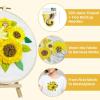 imageHTVRONT 3D Embroidery Kit for Beginners Sunflower Embroidery Kits with StepbyStep Video Tutorials 3D Art Finished with 5 Stitches Beginner Embroidery Kit for Adults for Denim Jackets Home DecorSunflower Patterns