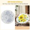 imageHTVRONT 3D Embroidery Kit for Beginners Sunflower Embroidery Kits with StepbyStep Video Tutorials 3D Art Finished with 5 Stitches Beginner Embroidery Kit for Adults for Denim Jackets Home DecorSunflower Patterns