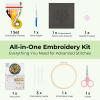 imageHTVRONT 3D Embroidery Kit for Beginners Sunflower Embroidery Kits with StepbyStep Video Tutorials 3D Art Finished with 5 Stitches Beginner Embroidery Kit for Adults for Denim Jackets Home DecorButterfly Patterns