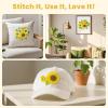 imageHTVRONT 3D Embroidery Kit for Beginners Sunflower Embroidery Kits with StepbyStep Video Tutorials 3D Art Finished with 5 Stitches Beginner Embroidery Kit for Adults for Denim Jackets Home DecorSunflower Patterns