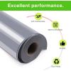 imageHTVRONT 3D Puff Vinyl Heat Transfer  12quot x 10FT Black Puffy Vinyl HTV Roll Compatible with Cricut ampamp CameoSilver