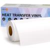 imageHTVRONT 3D Puff Vinyl Heat Transfer  12quot x 10FT Black Puffy Vinyl HTV Roll Compatible with Cricut ampamp CameoWhite