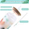 imageHTVRONT 8 PCS Frosted Glass Cups  16oz Sublimation Blanks with Bamboo Lid  Perfect for Painting HTV Vinyl CraftsFrosted