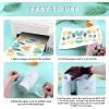 imageHTVRONT 8 PCS Frosted Glass Cups  16oz Sublimation Blanks with Bamboo Lid  Perfect for Painting HTV Vinyl CraftsFrosted