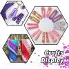 imageHTVRONT Black Glitter for Crafts  100g Chunky Glitter for Resin 353oz Holographic Glitter for Nail Tumbler Cosmetic Festival100g Purple