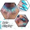 imageHTVRONT Black Glitter for Crafts  100g Chunky Glitter for Resin 353oz Holographic Glitter for Nail Tumbler Cosmetic Festival100g Turquoise Blue