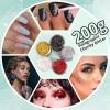 imageHTVRONT Black Glitter for Crafts  100g Chunky Glitter for Resin 353oz Holographic Glitter for Nail Tumbler Cosmetic Festival200g Gold
