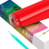 imageHTVRONT Black HTV Heat Transfer Vinyl Rolls  12quot x 20ft Black Iron on Vinyl for Shirts Iron on for All Cutting Machines  Easy to Cut ampamp Weed for Craft Heat Vinyl DesignCRed