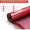 imageHTVRONT Black HTV Heat Transfer Vinyl Rolls  12quot x 20ft Black Iron on Vinyl for Shirts Iron on for All Cutting Machines  Easy to Cut ampamp Weed for Craft Heat Vinyl DesignGlitterRed