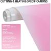 imageHTVRONT Black HTV Heat Transfer Vinyl Rolls  12quot x 20ft Black Iron on Vinyl for Shirts Iron on for All Cutting Machines  Easy to Cut ampamp Weed for Craft Heat Vinyl DesignPWhite to Pink