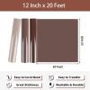 imageHTVRONT Black HTV Heat Transfer Vinyl Rolls  12quot x 20ft Black Iron on Vinyl for Shirts Iron on for All Cutting Machines  Easy to Cut ampamp Weed for Craft Heat Vinyl DesignCBrown