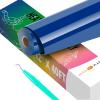 imageHTVRONT Black HTV Heat Transfer Vinyl Rolls  12quot x 20ft Black Iron on Vinyl for Shirts Iron on for All Cutting Machines  Easy to Cut ampamp Weed for Craft Heat Vinyl DesignCRoyal Blue