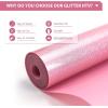 imageHTVRONT Black HTV Heat Transfer Vinyl Rolls  12quot x 20ft Black Iron on Vinyl for Shirts Iron on for All Cutting Machines  Easy to Cut ampamp Weed for Craft Heat Vinyl DesignGlitterPink