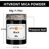 imageHTVRONT Black Mica Powder for Resin  176 oz50g Black Mica Pigment Powder Natural Mica Powder for Soap Making Resin Candle Making Bath BombBlack50g