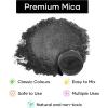 imageHTVRONT Black Mica Powder for Resin  176 oz50g Black Mica Pigment Powder Natural Mica Powder for Soap Making Resin Candle Making Bath BombCharcoal Gray 50g