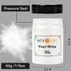 imageHTVRONT Black Mica Powder for Resin  176 oz50g Black Mica Pigment Powder Natural Mica Powder for Soap Making Resin Candle Making Bath BombPearl White50g