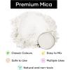 imageHTVRONT Black Mica Powder for Resin  176 oz50g Black Mica Pigment Powder Natural Mica Powder for Soap Making Resin Candle Making Bath BombPearl White50g