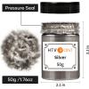 imageHTVRONT Black Mica Powder for Resin  176 oz50g Black Mica Pigment Powder Natural Mica Powder for Soap Making Resin Candle Making Bath BombSilver50g