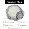imageHTVRONT Black Mica Powder for Resin  176 oz50g Black Mica Pigment Powder Natural Mica Powder for Soap Making Resin Candle Making Bath BombSilver50g
