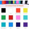imageHTVRONT Black ampamp White Permanent Vinyl for Cutting Machine  14 Pack 12quot X 12quot Glossy Adhesive Vinyl Permanent Vinyl Sheets for Craft Projects Permanent Adhesive Vinyl Silhouette CameoMulticolored  Glossy 14 Sheets