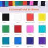 imageHTVRONT Black ampamp White Permanent Vinyl for Cutting Machine  14 Pack 12quot X 12quot Glossy Adhesive Vinyl Permanent Vinyl Sheets for Craft Projects Permanent Adhesive Vinyl Silhouette CameoMulticolored  Matte 14 Sheets