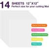 imageHTVRONT Black ampamp White Permanent Vinyl for Cutting Machine  14 Pack 12quot X 12quot Glossy Adhesive Vinyl Permanent Vinyl Sheets for Craft Projects Permanent Adhesive Vinyl Silhouette CameoMatte White