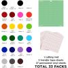 imageHTVRONT Black ampamp White Permanent Vinyl for Cutting Machine  14 Pack 12quot X 12quot Glossy Adhesive Vinyl Permanent Vinyl Sheets for Craft Projects Permanent Adhesive Vinyl Silhouette CameoMulticolored  33 Sheets