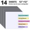 imageHTVRONT Black ampamp White Permanent Vinyl for Cutting Machine  14 Pack 12quot X 12quot Glossy Adhesive Vinyl Permanent Vinyl Sheets for Craft Projects Permanent Adhesive Vinyl Silhouette CameoGlossy Black  White