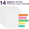 imageHTVRONT Black ampamp White Permanent Vinyl for Cutting Machine  14 Pack 12quot X 12quot Glossy Adhesive Vinyl Permanent Vinyl Sheets for Craft Projects Permanent Adhesive Vinyl Silhouette CameoGlossy White