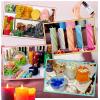 imageHTVRONT Candle Dye  16 Vivid Colors Liquid Candle Wax Dye High Concentrate Candle Dye for Soy Wax Beeswax Gel Wax Palm Wax  10ml 035 oz24multicolored