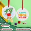 imageHTVRONT Ceramic Sublimation Ornament Blanks 24PCS  Sublimation Christmas Ornament Blanks Ceramic Decorations  Baby Shower Decorations Sublimation Ornaments with Red Strings 24PCS