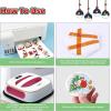 imageHTVRONT Ceramic Sublimation Ornament Blanks 24PCS  Sublimation Christmas Ornament Blanks Ceramic Decorations  Baby Shower Decorations Sublimation Ornaments with Red Strings 24PCS