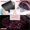 imageHTVRONT Chameleon HTV Vinyl Roll Heat Transfer Vinyl 12quot x10FT Iron On Vinyl for TShirt Chameleon Gradient Change Color PU HTV Sheet for Cricut Silhouette CameoPurple to Red