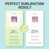 imageHTVRONT Clear HTV Vinyl for Sublimation 20 Pack 12quot X 12quot Matte Sublimation Vinyl for Cotton Fabric Wash Durable Clear Dye Sub HTV for LightColored T ShirtsMatte