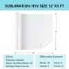 imageHTVRONT Clear Sublimation HTV Matte  12quot X 5FT Upgraded Sublimation Vinyl  Wash Durable Clear Dye Sub HTV for LightColored Cotton FabricDarkMatte