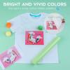 imageHTVRONT Clear Sublimation HTV Matte  12quot X 5FT Upgraded Sublimation Vinyl  Wash Durable Clear Dye Sub HTV for LightColored Cotton FabricLightglossy