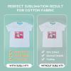 imageHTVRONT Clear Sublimation HTV Matte  12quot X 5FT Upgraded Sublimation Vinyl  Wash Durable Clear Dye Sub HTV for LightColored Cotton FabricLightglossy