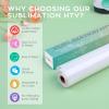 imageHTVRONT Clear Sublimation HTV Matte  12quot X 5FT Upgraded Sublimation Vinyl  Wash Durable Clear Dye Sub HTV for LightColored Cotton FabricLightmatte