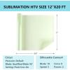 imageHTVRONT Clear Sublimation HTV Vinyl Matte 12quot X 20FT  Sublimation Vinyl High Transfer Rate  Bright Smooth Washable HTV for TShirtHatPillowBagGlossy
