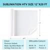 imageHTVRONT Clear Sublimation HTV Vinyl Matte 12quot X 20FT  Sublimation Vinyl High Transfer Rate  Bright Smooth Washable HTV for TShirtHatPillowBagMatte