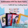 imageHTVRONT Clear Sublimation HTV Vinyl Matte 12quot X 20FT  Sublimation Vinyl High Transfer Rate  Bright Smooth Washable HTV for TShirtHatPillowBagMatte