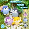 imageHTVRONT Crochet Kit for Beginners  Starter Crochet Kits with Video Tutorials Beginner Crochet Kit for Adults Kids Gift  Learn to Crochet Stuffed Animals Knitting Kit Penguin Family30 YarnPenguin