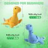 imageHTVRONT Crochet Kit for Beginners  Starter Crochet Kits with Video Tutorials Beginner Crochet Kit for Adults Kids Gift  Learn to Crochet Stuffed Animals Knitting Kit Penguin Family30 YarnPlesiosaur