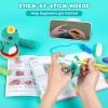 imageHTVRONT Crochet Kit for Beginners  Starter Crochet Kits with Video Tutorials Beginner Crochet Kit for Adults Kids Gift  Learn to Crochet Stuffed Animals Knitting Kit Penguin Family30 YarnDinosaur
