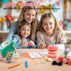 imageHTVRONT Crochet Kit for Beginners  Starter Crochet Kits with Video Tutorials Beginner Crochet Kit for Adults Kids Gift  Learn to Crochet Stuffed Animals Knitting Kit Penguin Family30 YarnBirthday Party