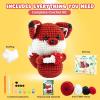imageHTVRONT Crochet Kit for Beginners  Starter Crochet Kits with Video Tutorials Beginner Crochet Kit for Adults Kids Gift  Learn to Crochet Stuffed Animals Knitting Kit Penguin Family30 YarnFox